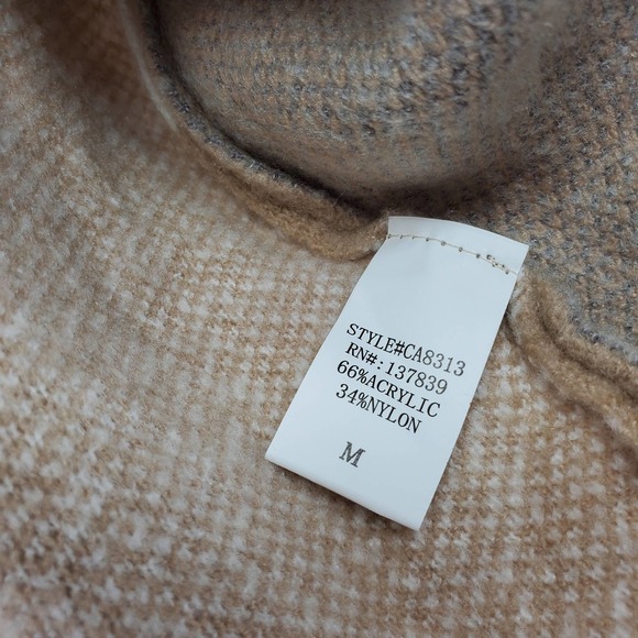 Fashion Debut Medium Chunky Color Block Knit Long Sleeve Duster Sweater - Picture 3 of 3